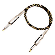 Black and Golden Nylon Guitar Cable in 6 meter