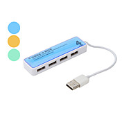 4-ports Mini-USB 2,0 hub (assorterede farver)