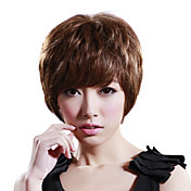Hand Tied Short Natural Wavy Mixed Hair Wig with UVP Antimicrobial Net