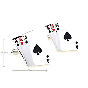abotoaduras homens padrão do poker