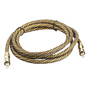 placcati in oro da maschio a maschio cavo toslink febbre fili in fibra ottica digitale (2 metri)