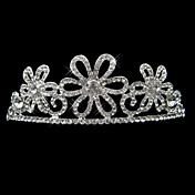 Brilliant Alloy With Rhinestone And Pearl Bridal Tiara