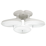 kunstnerisk semi flush mount med 3 lys i hvidt