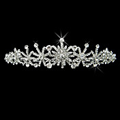 sølv legering Rhinestone og perle kunstneriske blomster brude tiara