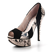 leer naaldhak peep toe pompen party / avond schoenen
