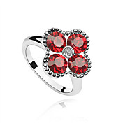autriche cristal bague en platine plaqué alliage - fleur (plus de couleurs)