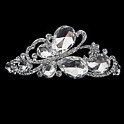 sølv legering Rhinestone og perle elegant sommerfugl brude tiara
