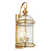 gouden wandlamp met 3 lampjes
