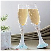 Seaside Jewels Design Wedding Toasting Flutes