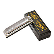 Huang - (108-D) Blues Harp Harmonica 10 Holes/20 Tones/Wooden Comb