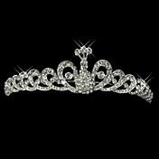 Legierung mit Strass und Perlen-Wave-Design Braut-Diadem