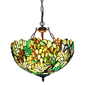 Tiffany luz pendiente con 2 luces