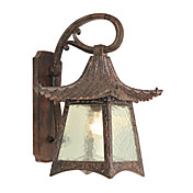 Antique Inspired Glass Wall Light with 1 Light