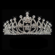 Twinkling Alloy With Rhinestone Flower-embedded Design Bridal Tiara