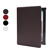 Four-Folded Sleep and Wake-up PU Leather Case with Stand for the New iPad (Assorted Colors)