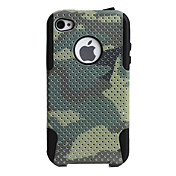 Etui en Silicone et PC Style Camouflage pour iPhone 4/4S - Vert
