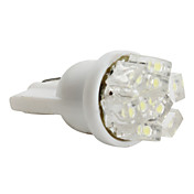 T5 3528 SMD 0.36W 12V 36LM 9-LED White Light Car Bulb (10pcs)