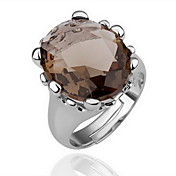 Gorgeous 18K Gold Plate Big Crystal Fashion Ring (More Colors)