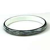 Ladies' Resin Round Bangles Classic Bracelet In Black And White