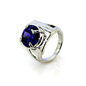 18k forgyldt & aaa lilla cubic zirconia ladie parti ring