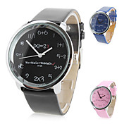 Women's Mathematics Style PU Analog Quartz Wrist Watch (Assorted Colors)