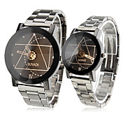 Paar  Analog  Quarz Armbanduhren (Silber)