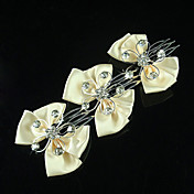 wunderschöne Strass mit Satin Blumenmädchen Haarnadel