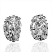 18k de moda brincos de liga claras strass