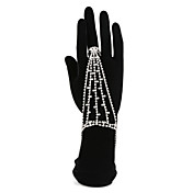 Gorgeous Ladies' Five Normalized Rhinestone Bracelet And Ring