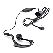prima de manos libres de auriculares con clip de micrófono para el walkie talkie (negro)