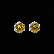8MM Oliven Cubic Zirconia Earring In Round Shapes  (More Colors)