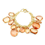 Fashion Ladies' Orange Acrylic In Alloy Bracelet