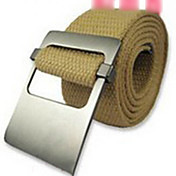 Smooth Buckle Canvas Wild Belt