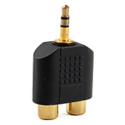 3.5 Male to 2 x RCA Female Adapter
