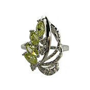 luksuriøse cubic zirconia platineret fire uregelmæssig form mode ring (flere farver)