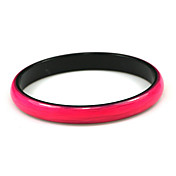 Ladies' Resin Round Bangles Classic Bracelet In Fashion Pink