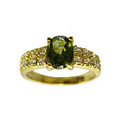 Gorgeous Cubic Zirconia Platinum Plated Ring