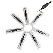 20 Pcs Black Disposable Tattoo Needles and Tubes Grip Supply 5RS