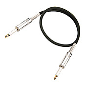 DT Black Guitar Cable with Mental Plug in 3 meter