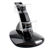 Dobbelt USB Lade Dock Holder til PS3 Controller (sort)