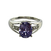 Luxurious Cubic Zirconia Platinum Plated Fashion Ring (More Colors)
