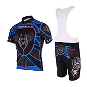 Kooplus - Quick Dry Mens BIB Short Cycling Sets(Flying Wolf)