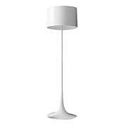 40W Floor Light in White Electroplate Finish