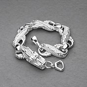 Fashion Silver Plated White Dragon Unisex Bracelet