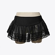 organza negro corto de longitud dulce lolita enagua con encajes