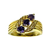 schöne 18k vergoldet Zirkonia Mode-Ring (weitere Farben)