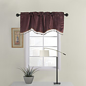 Klassisk burgunder scalloped Valance