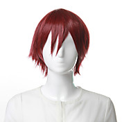 cosplay peluca inspirada en Mawaru-Penguindrum-kamba Takakura rojo vino