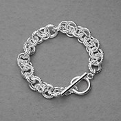 Amazing Silver Plated Three Circle Chain Women's Bracelet