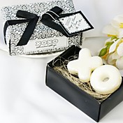 "Klemmer og kyss fra mr. & Mrs." scented såpe bryllup favør (sett med 2 stk)